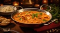 Tasty butter chicken curry dish from Indian cuisine Royalty Free Stock Photo