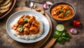 Tasty butter chicken curry dish from Indian cuisine