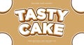 Tasty Cake editable text effect template Royalty Free Stock Photo