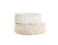 Tasty camembert and brie cheeses isolated Royalty Free Stock Photo