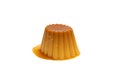 Tasty caramel pudding isolated on a white background Royalty Free Stock Photo