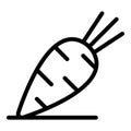 Tasty carrot icon, outline style