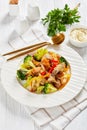 Tasty Cheesy Chicken sweet pepper Broccoli bake Royalty Free Stock Photo