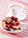 Tasty cherry cake Royalty Free Stock Photo
