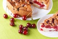 Tasty cherry cake Royalty Free Stock Photo