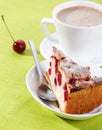 Tasty cherry cake Royalty Free Stock Photo