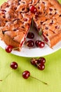Tasty cherry cake Royalty Free Stock Photo