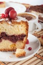 Tasty cherry cake Royalty Free Stock Photo