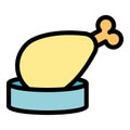 Tasty chicken icon vector flat