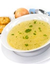 Tasty chicken soup with noodles Royalty Free Stock Photo