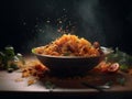 Tasty chinese food close-up product photography generative AI