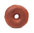 Tasty chocolate donut isolated on white background Royalty Free Stock Photo