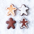 Tasty Christmas gingerbread men Royalty Free Stock Photo