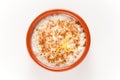 Tasty cinnamon rice pudding dessert Royalty Free Stock Photo