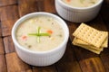 Tasty clam chowder soup