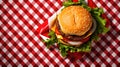 tasty classic burger food photograph