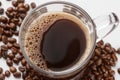 Tasty coffee in close up Royalty Free Stock Photo