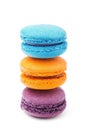 Tasty colorful macaroon - french sweet delicacy