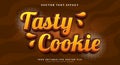 Tasty Cookie editable text effect Template Royalty Free Stock Photo