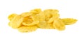 Tasty cornflakes isolated on a white background, dry cereals