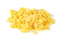 Tasty cornflakes isolated on a white background, dry cereals