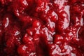 Tasty cranberry sauce as background Royalty Free Stock Photo