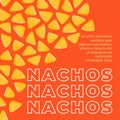 Tasty and crunchy snack, nachos promotional banner Royalty Free Stock Photo