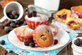 Tasty cupcakes with fresh berries Royalty Free Stock Photo