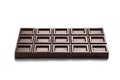 Tasty dark chocolate bar on white Royalty Free Stock Photo
