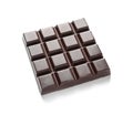 Tasty dark chocolate bar on white Royalty Free Stock Photo