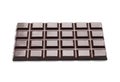 Tasty dark chocolate bar on white Royalty Free Stock Photo
