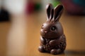 A Chocolate Easter Bunny. Intricate detailed. Macro shot.