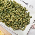 Pasta with spinach Royalty Free Stock Photo