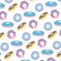 Tasty donuts desserts pastry background