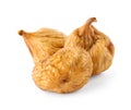 Tasty dried fig fruits on background