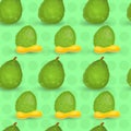 Tasty durian pattern, cartoon style