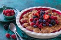 tasty and easy berry cobbler pie Royalty Free Stock Photo