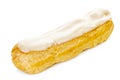 Tasty eclair with lemon cream Royalty Free Stock Photo