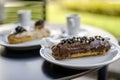 Tasty eclair pastry filled and covered  with chocolate Royalty Free Stock Photo