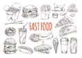 Tasty Fast Food Promotional Monochrome Poster