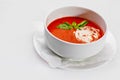 Tasty food. Red soup - borsch. Ukrainian and russian national so