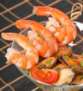 Cocktail with seafoods Royalty Free Stock Photo