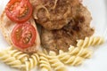 Tasty fresh hot meat cutlet Royalty Free Stock Photo