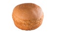 Tasty fresh round rye bread, white background, isolate Royalty Free Stock Photo