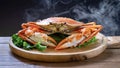 Tasty and Fresh Sea Foods with Crab, Calamari and Shrimp