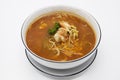 Tasty fresh spicy Thai soup Thai food Tom yam kung or Tom yum. Royalty Free Stock Photo