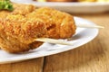 Tasty fried chicken kebob