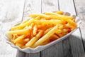 Tasty Fried Potato French Fries on White Plate Royalty Free Stock Photo