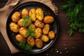 tasty fried potatos AI generated