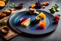 tasty fruits on a plate Royalty Free Stock Photo